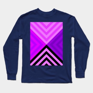 Black and Violet Triangular Long Sleeve T-Shirt